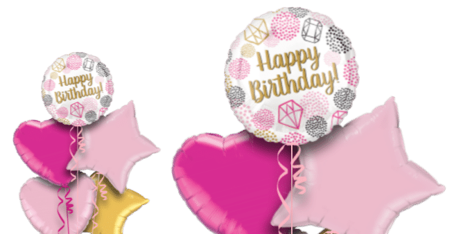 Birthday Dots and Diamonds Balloon