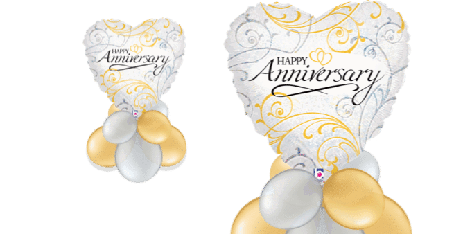 Happy Anniversary Heart Balloon