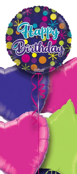 Bright Birthday Dots Balloon