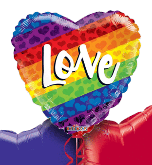 Rainbow Love Heart Balloon