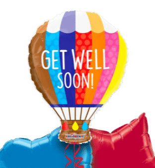 Get Well Hot Air Balloon Balloon