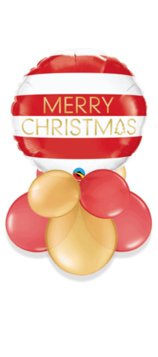 Merry Christmas Stripes Balloon