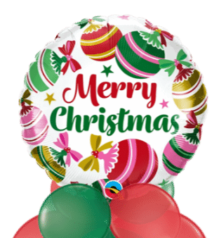 Merry Christmas Baubles Balloon