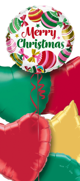 Merry Christmas Baubles Balloon