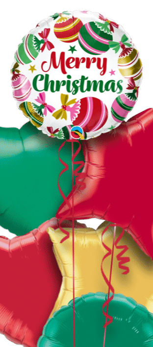 Merry Christmas Baubles Balloon