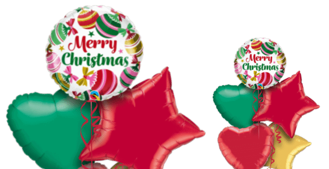 Merry Christmas Baubles Balloon