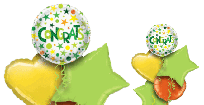 Congrats Spots and Stars Balloon