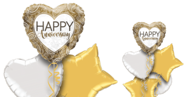 Golden Anniversary Heart Balloon