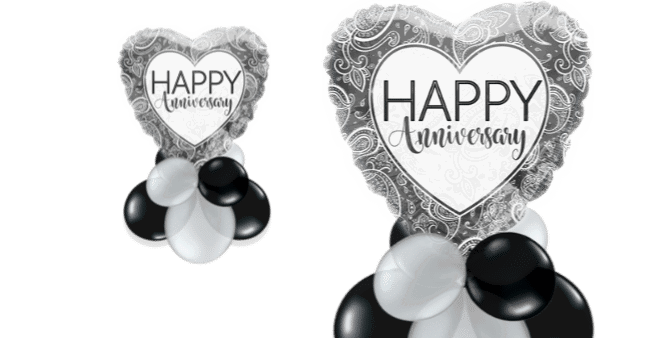 Anniversary Silver Heart Balloon