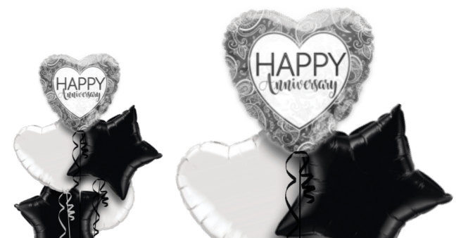Anniversary Silver Heart Balloon