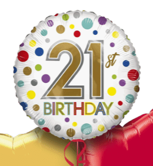 21st Birthday Spots Balloon