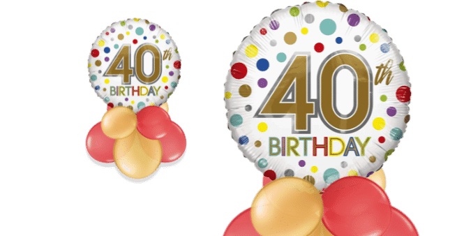 40th Birthday Spots Balloon