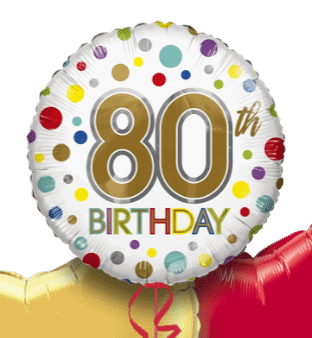 80th Birthday Spots Balloon