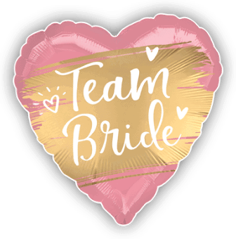 Team Bride Gold and Pink Heart