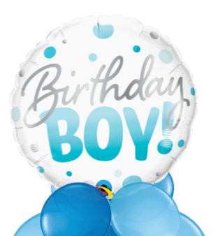 Birthday Boy Blue Spots Balloon