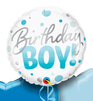 Birthday Boy Blue Spots Balloon