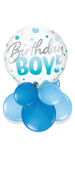 Birthday Boy Blue Spots Balloon