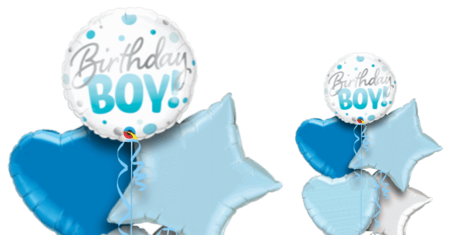 Birthday Boy Blue Spots Balloon