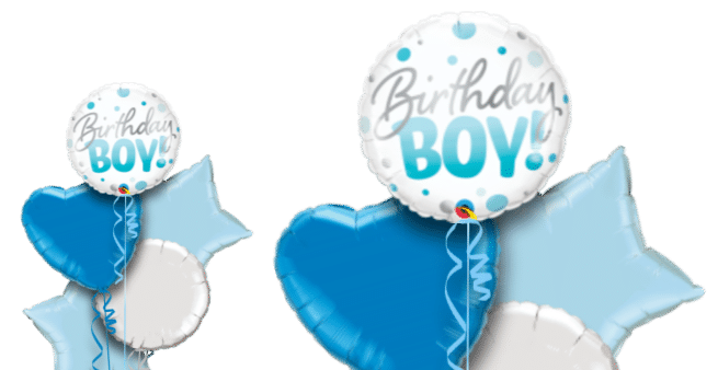Birthday Boy Blue Spots Balloon