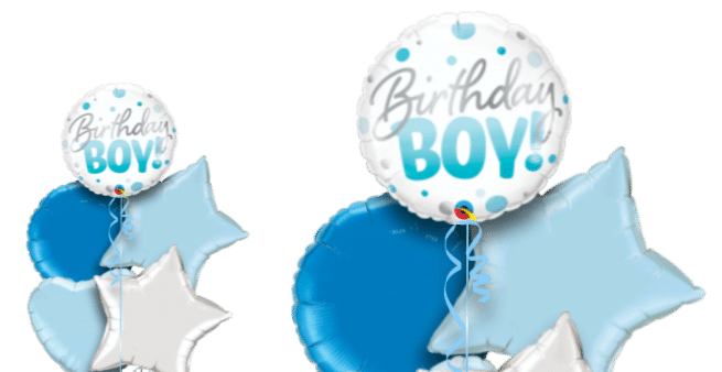 Birthday Boy Blue Spots Balloon