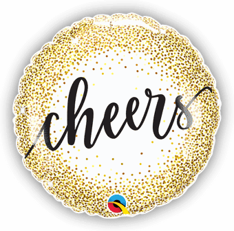 Cheers Gold Glitter