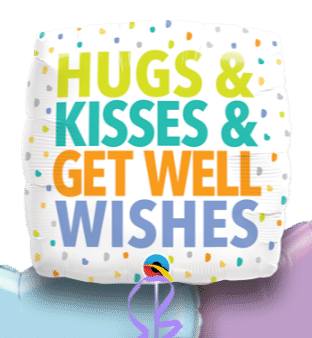 Hugs and Kisses and Get Well Wishes Balloon