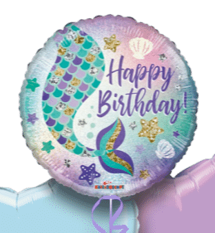 Birthday Mermaid Tail Balloon