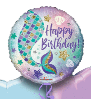 Birthday Mermaid Tail Balloon