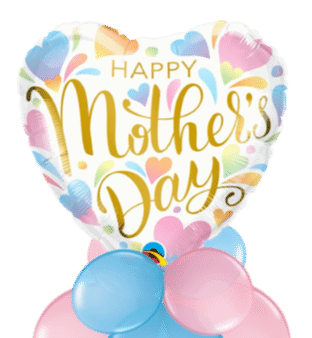 Mothers Day Pastel Hearts Balloon