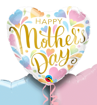 Mothers Day Pastel Hearts Balloon