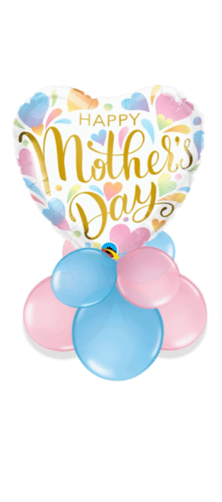 Mothers Day Pastel Hearts Balloon