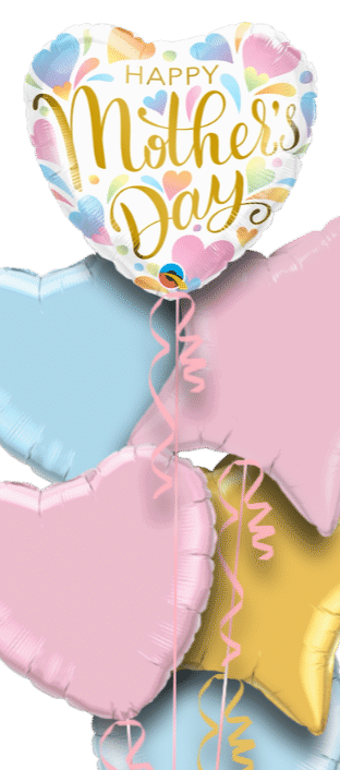 Mothers Day Pastel Hearts Balloon