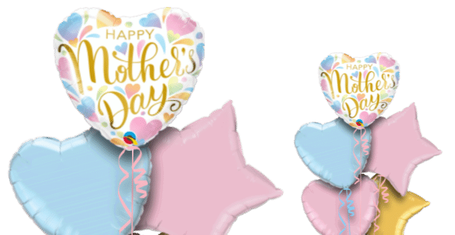 Mothers Day Pastel Hearts Balloon
