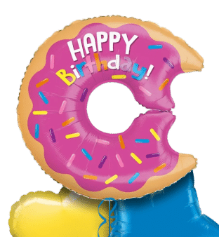 Happy Birthday Iced Donut Balloon