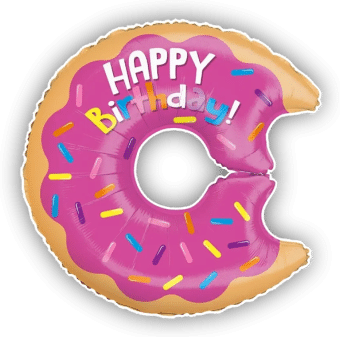 Happy Birthday Iced Donut