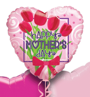 Mothers Day Tulips Heart Balloon