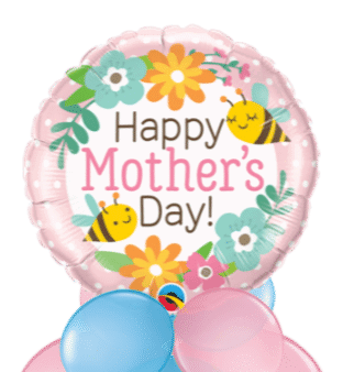 Mothers Day Bee and Flowers Balloon