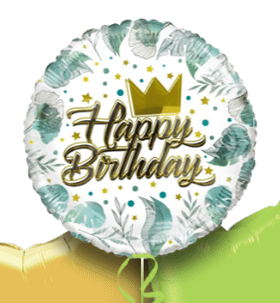 Birthday Gold Crown Balloon