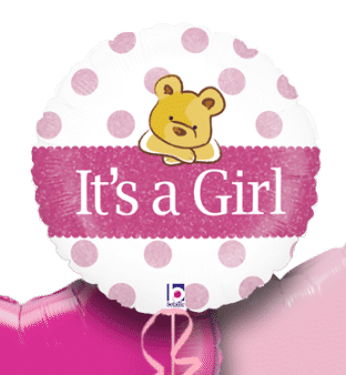 Its a Girl Baby Bear Balloon