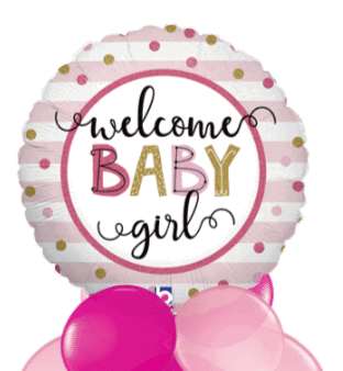 Welcome Baby Girl Balloon