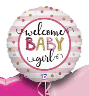 Welcome Baby Girl Balloon