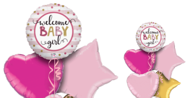 Welcome Baby Girl Balloon