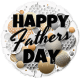 Happy Fathers Day Gold Black
