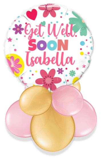 Get Well Soon Flowers Air Filled Display