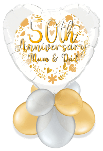 50th Anniversary Gold Air Filled Display