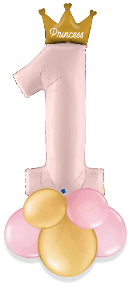 1st Birthday Princess Crown Air Filled Display
