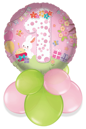 You're 1 Pink Bunny Air Filled Display