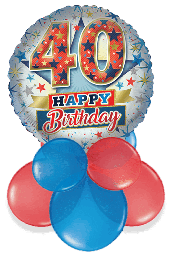 40th Happy Birthday Air Filled Display