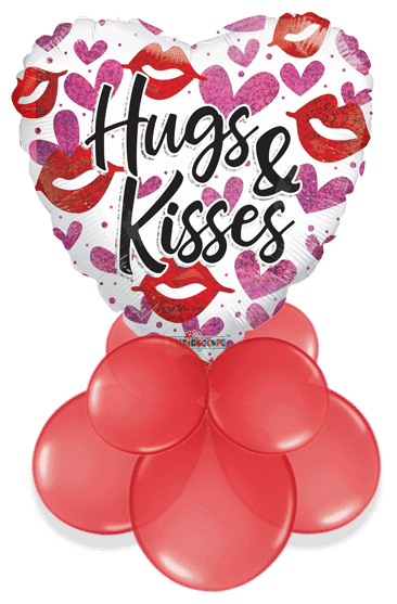 Hugs and Kisses Heart Air Filled Display