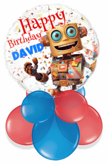 Birthday Robot Air Filled Display